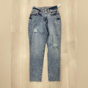 New Old Navy Women's High-Waisted OG Straight Ankle Blue Jeans Size 2 Cotton